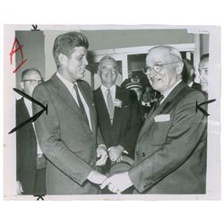 John F. Kennedy and Harry S. Truman Original Wirephoto