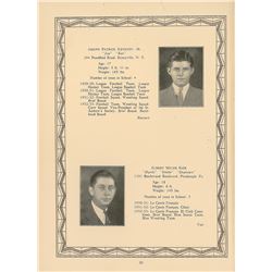 John F. Kennedy and Joe Kennedy, Jr. 1933 Choate School Yearbook