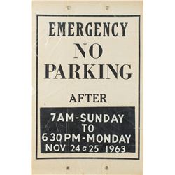 John F. Kennedy Funeral Sign