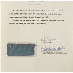 John F. Kennedy Limousine Leather Swatch