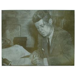 John F. Kennedy Photoengraver's Plate
