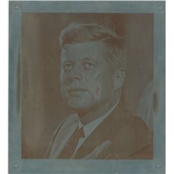 John F. Kennedy Photoengraver's Plate