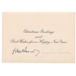 Jacqueline Kennedy Signed Christmas Card