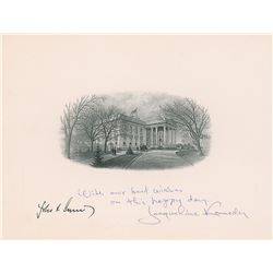 Jacqueline Kennedy Signed White House Engraving