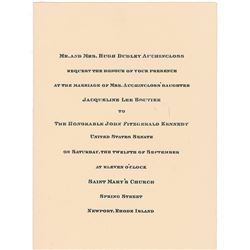 John and Jacqueline Kennedy Wedding Invitation