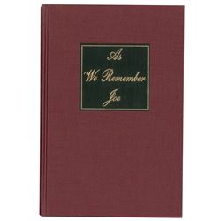 John F. Kennedy: As We Remember Joe Book