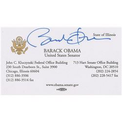 Barack Obama Signed Business Card