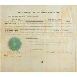 Texas: Lamar and Burnet Document Signed