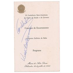 Fidel Castro Signed Program
