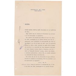 Fidel Castro Document Signed