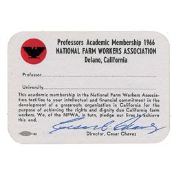 Cesar Chavez Signed Membership Card