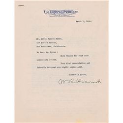 William Randolph Hearst Typed Letter Signed