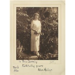 Helen Keller Signed Photograph