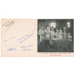 Ethel Kennedy and Family Signed Christmas Card