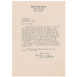 Kennedy Assassination: Oscar L. Huber Typed Letter Signed