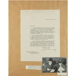 Joseph P. Kennedy Typed Letter Signed