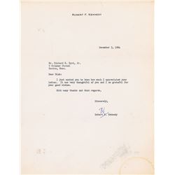 Robert F. Kennedy Typed Letter Signed