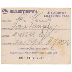 John F. Kennedy, Jr. Signed Boarding Pass