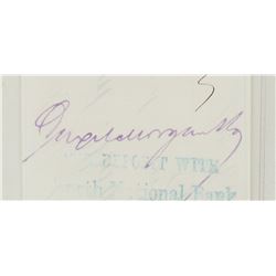 J. Pierpont Morgan Signed Check