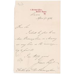 James Paget Autograph Letter Signed