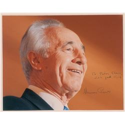 Shimon Peres Signed Photo and Document