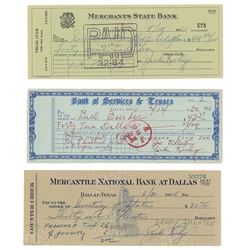 Jack Ruby Group of (3) Signed Checks