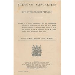 Titanic 'Shipping Casualties' Investigation Book