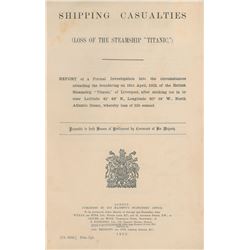 Titanic 'Shipping Casualties' Investigation Book