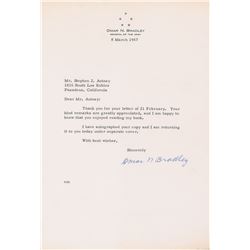 Omar Bradley Typed Letter Signed