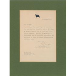 Chester W. Nimitz Typed Letter Signed