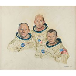 Apollo 12 painting by Raymond Bruneau