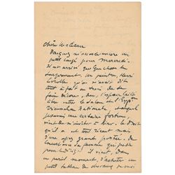 Edgar Degas Autograph Letter Signed
