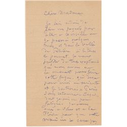 Pierre-Auguste Renoir Autograph Letter Signed