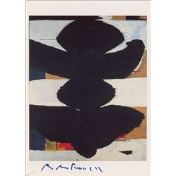 Robert Motherwell Signed Postcard
