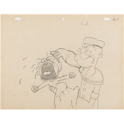 Popeye and Swee'Pea production drawing from Sock-a-Bye, Baby