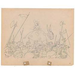 Mickey Mouse production drawing from Ye Olden Days