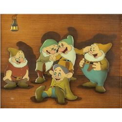 Dopey, Doc, Sleepy, Bashful, and Happy production cel from Snow White and the Seven Dwarfs