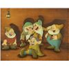 Image 1 : Dopey, Doc, Sleepy, Bashful, and Happy production cel from Snow White and the Seven Dwarfs