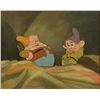 Image 1 : Dopey and Happy production key master background set-up from Snow White and the Seven Dwarfs