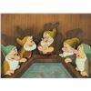 Image 1 : Bashful, Happy, Doc, Sneezy, and Sleepy production cels from Snow White and the Seven Dwarfs