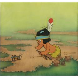 Little Hiawatha and grasshopper production cels from Little Hiawatha