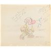 Image 1 : Grumpy model drawing from Snow White and the Seven Dwarfs signed by Marc Davis