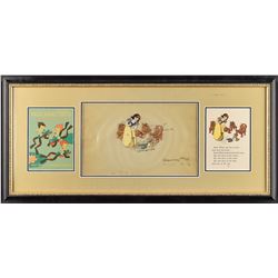 Snow White and forest animals production cel from Snow White and the Seven Dwarfs