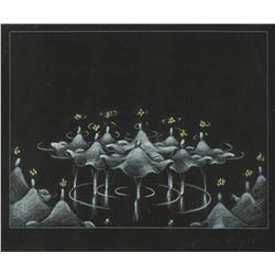 Jules Engel concept storyboard drawing of Thistle dancers from Fantasia
