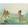 Image 3 : Walt Disney signed production cel and production background of Bambi and Faline from Bambi