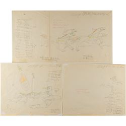 Cinderella's Pumpkin Coach production color model drawings from Cinderella