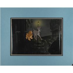 Lady and Tramp production cels and production background from Lady and the Tramp