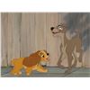 Image 1 : Lady and Tramp production cels and hand-painted production background from Lady and the Tramp