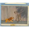 Image 2 : Lady and Tramp production cels and hand-painted production background from Lady and the Tramp