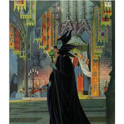 Maleficent and Diablo production cel from Sleeping Beauty